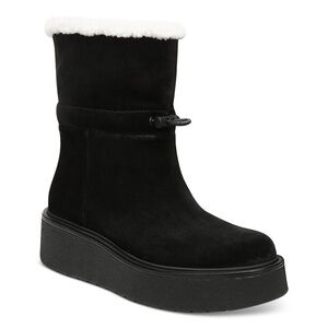 Vince Bellingham Black Suede Shearling Snow Booties NWT